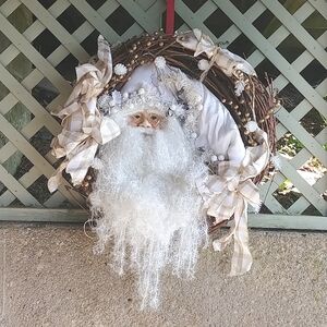 Large Santa Christmas wreath